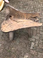 Tuinbank wortelhout teakhout 90 cm breed, Ophalen, Gebruikt, Teakhout