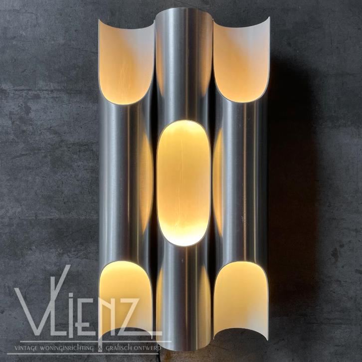 Vintage Raak Fuga lamp, wandlamp Maija Liisa Komulainen, Huis en Inrichting, Lampen | Wandlampen, Gebruikt, Metaal, Ophalen