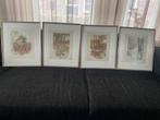 4 Etsen Lente-Zomer-Herfst-Winter - Diane Felder, Antiek en Kunst, Ophalen of Verzenden