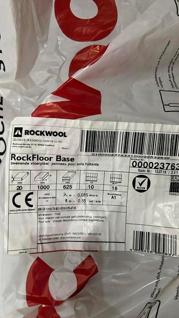 5m2 Rockfloor 20mm steenwol beschikbaar voor biedingen
