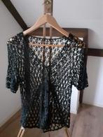 Zwart gehaakte top, Kleding | Dames, Tops, Ophalen of Verzenden, Zo goed als nieuw, Zwart, Zonder mouw