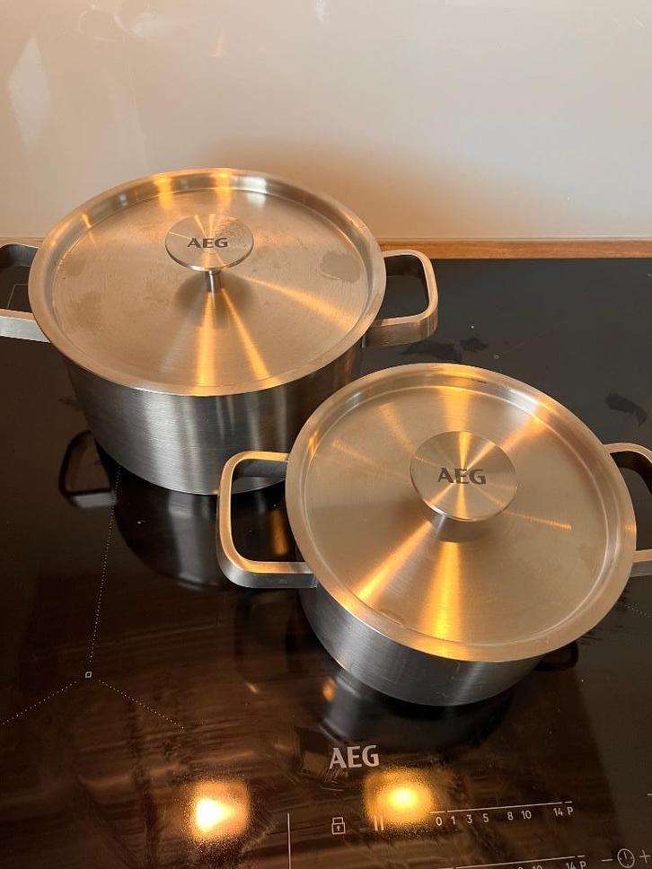 Aeg pannen, Huis en Inrichting, Keuken | Potten en Pannen, Nieuw, Overige typen, Rvs, Inductieplaat, Keramische plaat, Ophalen of Verzenden