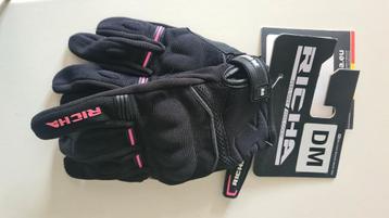 RICHA Motorhandschoenen dames zwart met roze Maat M beschikbaar voor biedingen