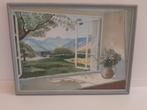 Schilderij venster met uitzicht op landschap, Ophalen of Verzenden