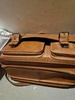 Vintage leren schooltas, Sieraden, Tassen en Uiterlijk, Tassen | Schooltassen, Ophalen, Gebruikt, Bruin, Leer