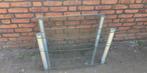 Glazen Salontafel met Metalen Poten, Huis en Inrichting, Tafels | Salontafels, Gebruikt, 100 tot 150 cm, Glas, Minder dan 50 cm