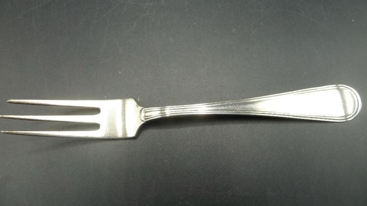 Antiek zilveren vork dubbelrond filet 1928, Antiek en Kunst, Antiek | Bestek, Ophalen of Verzenden