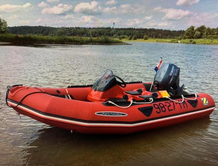 Zodiac Futura MkII met Yamaha 25pk 4-takt F25AMHS, Watersport en Boten, Rubberboten, Zo goed als nieuw, Yamaha, Overige materialen