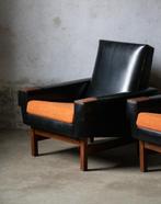 Vintage skai fauteuils, Huis en Inrichting, Fauteuils, Ophalen, Gebruikt, Minder dan 75 cm, Vintage