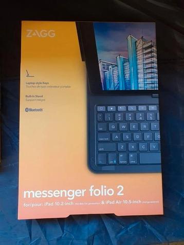 ZAGG Messenger Folio2 iPad 10.2/Air 10.5 Keyboard Case NIEUW beschikbaar voor biedingen