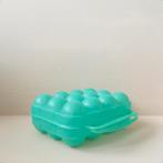 Frans vintage eierkoffertje met plek voor 12 eieren - retro, Ophalen of Verzenden, Gebruikt, Groen, Overige typen
