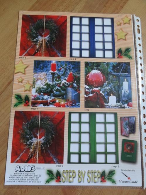 K54 kerst raam step by step knipvel, Hobby en Vrije tijd, Kaarten | Zelf maken, Nieuw, Knipvel, Kerst, Ophalen of Verzenden