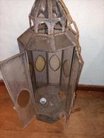 Ijzeren metalen grote brocante windlicht, ., Ophalen of Verzenden, Zo goed als nieuw, .