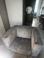 Moderne Groengrijze Clubfauteuil met Kleurrijke Pootjes, Ophalen, Gebruikt, Eenpersoons, 75 tot 100 cm