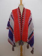 Peru/folkore mooie fleurige poncho/cape/mantel/sjaal! L/XL, Ophalen of Verzenden, Zo goed als nieuw, Maat 42/44 (L), Overige kleuren