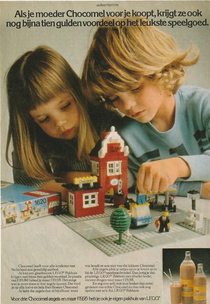 Retro reclame 1978 Nutricia Chocomel & Lego spaaractie, Verzamelen, Retro, Overige typen, Verzenden