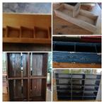 Houten vakkenbak vakken kastje bak diversen, Antiek en Kunst, Ophalen of Verzenden