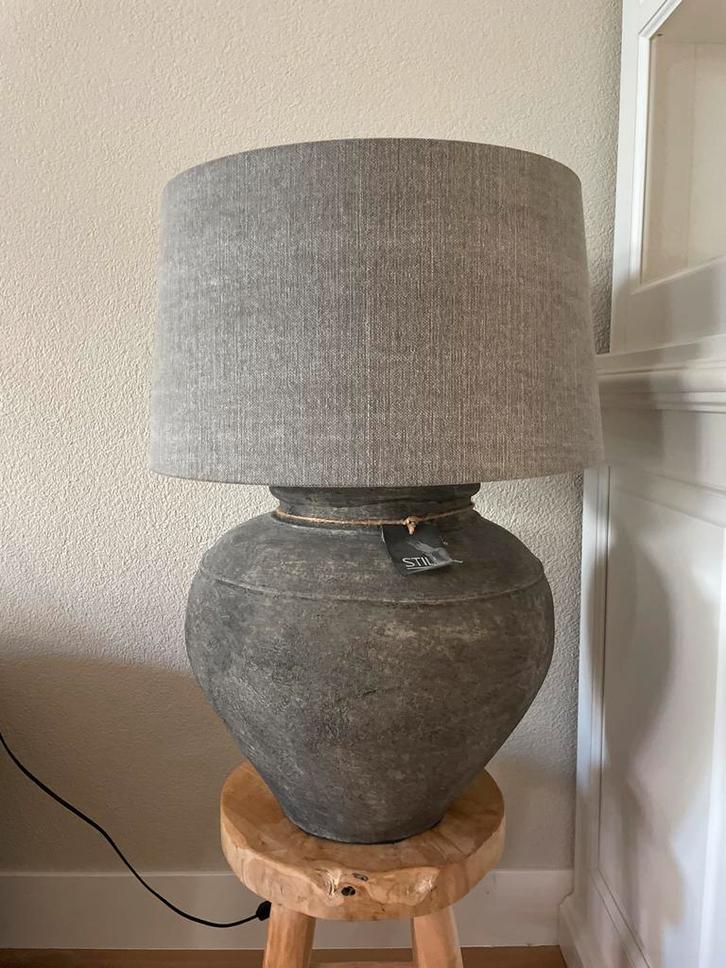 Still tafellamp kruiklamp met kap - Landelijke stijl, Huis en Inrichting, Lampen | Tafellampen, Zo goed als nieuw, Minder dan 50 cm