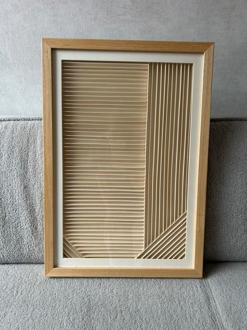 Super mooie papier art in massief houten lijst van HK Living, Huis en Inrichting, Woonaccessoires | Lijsten, Zo goed als nieuw