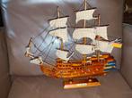 Houten Zeilschip Model - Decoratief Scheepsmodel, Ophalen of Verzenden