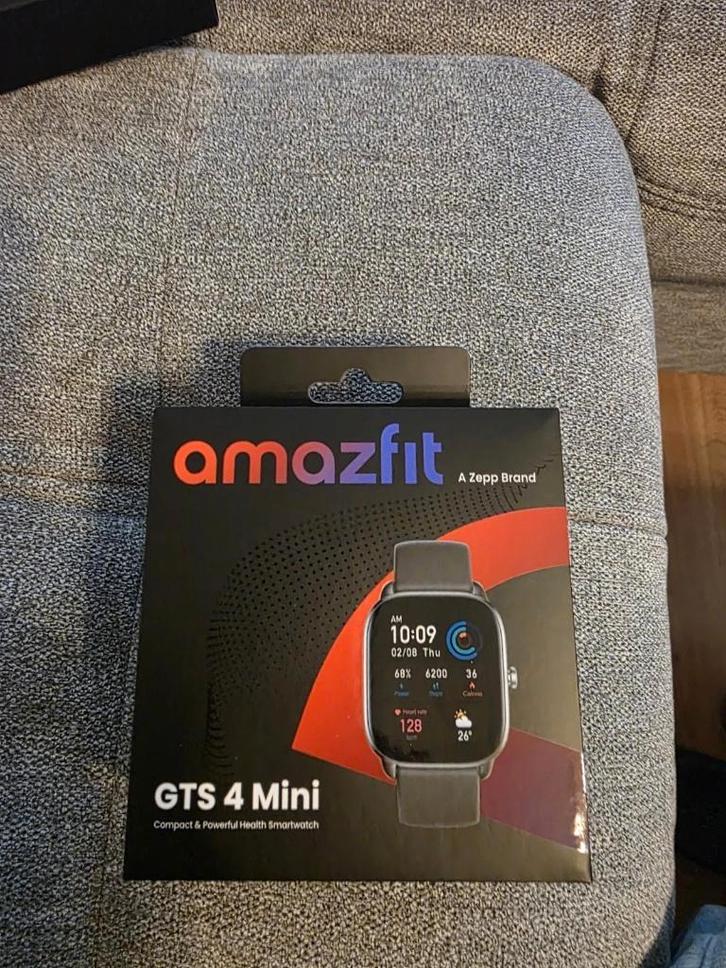 Amazfit GTS 4 Mini Zwart, Sieraden, Tassen en Uiterlijk, Smartwatches, Gebruikt, Android, Zwart, Afstand, Calorieverbanding, Conditie