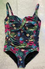 Bomain badpak blauw gebloemd maat 46, Kleding | Dames, Badmode en Zwemkleding, Ophalen of Verzenden, Zo goed als nieuw, Blauw