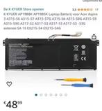 NIEUW! K KYUER AP19B8K batterij voor acer €19,99, Ophalen of Verzenden, Nieuw