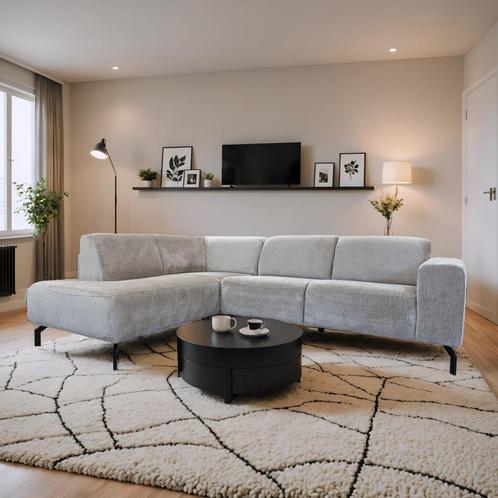 OP=OP Hoekbank Aviano - Velvet Taupe - Links, Huis en Inrichting, Banken | Bankstellen, Nieuw, Hoekbank, Driepersoons, 200 tot 250 cm