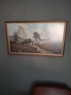 Pastel Schilderij - Landschap met Huis, Antiek en Kunst, Ophalen