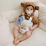 Realistische baby pop Raven (49cm), Ophalen of Verzenden, Nieuw, Pop, Levensecht of Reborn