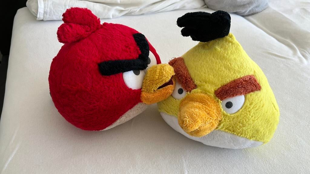 Angry birds red en chuck grote knuffels, Ophalen, Gebruikt, Overige typen