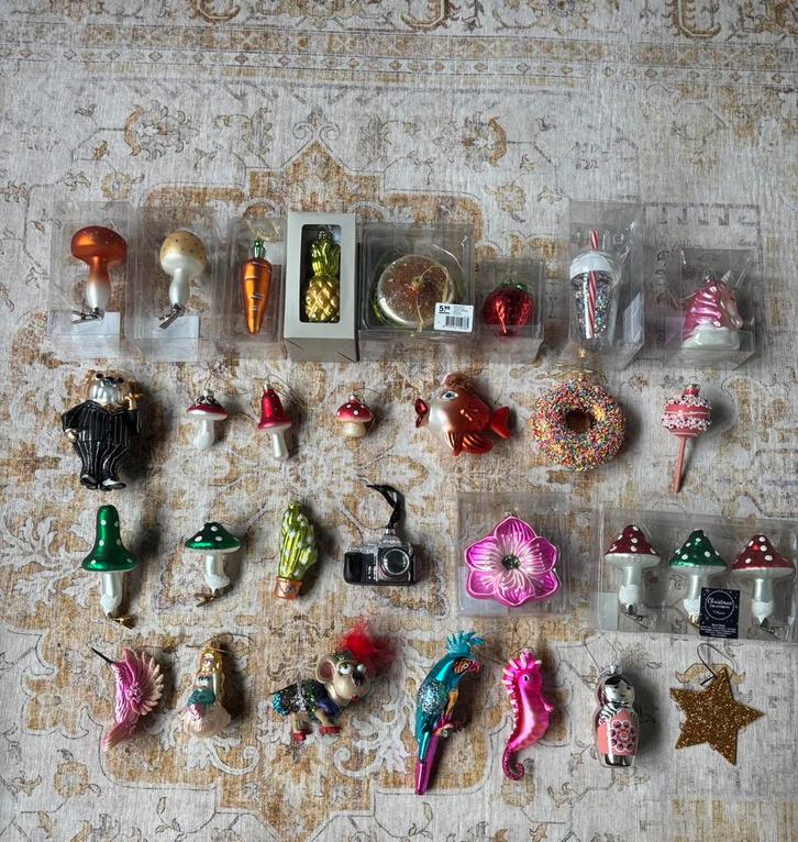 Prachtige kitsch kerstballen, 30 stuks, Diversen, Kerst, Zo goed als nieuw, Ophalen