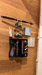 Hengel en visspullen incl Shimano catana 4000, Ophalen, Gebruikt, Complete set