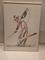 Grafiek Golf  "The Drive"  Hans Borchert, Antiek en Kunst, Ophalen