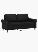 Tweezitsbank - 140 - cm - kunstleer - zwart, Variato store, 2441EA, Ophalen of Verzenden, Info@variatostore.com