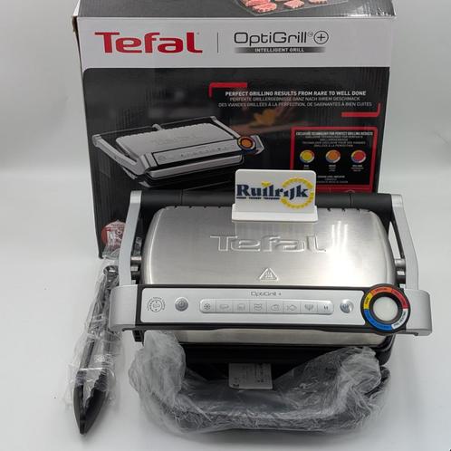 Tefal OptiGril+ GC718D10 intelligente contactgril - Showmode, Witgoed en Apparatuur, Ovens