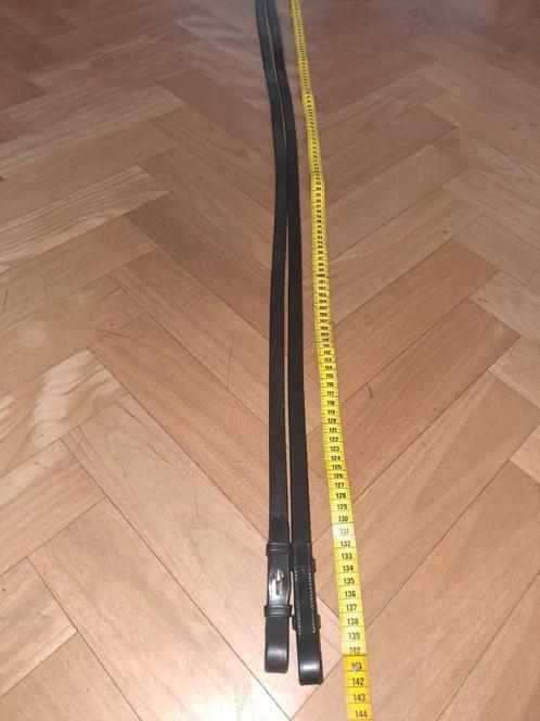 Dressuurteugel D’on Curb zwart leer 15 mm breed 142 lang +2, Dieren en Toebehoren, Paarden en Pony's | Hoofdstellen en Tuigage