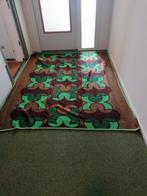 Retro Deken Bruin/Groen 225x175cm, Gebruikt, Bruin, 150 tot 200 cm, 200 cm of meer