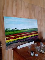 Tulpen Veld  80 x100 cm acrylverf, Ophalen