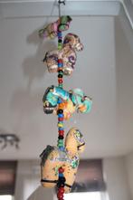 Decoratieve vintage slinger met 16 stoffen diertjes India, Ophalen of Verzenden