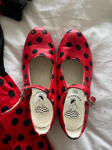 Flamenco jurk met schoenen - Maat 122/128 beschikbaar voor biedingen