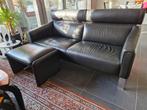 Leren Leolux bank inclusief hocker, Huis en Inrichting, Ophalen, Zo goed als nieuw