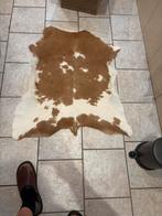 Kalfshuid tapijt lichtbruin/wit - 110x100cm, Ophalen, 100 tot 150 cm, Wit, Zo goed als nieuw