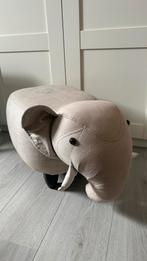 Olifant zit poef grijs, Ophalen, Zo goed als nieuw, Rond, Stof