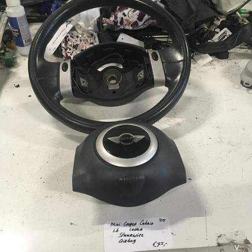 Mini Cooper Cabrio 2005 Lederen Stuurwiel met airbag, Auto-onderdelen, Besturing, Gebruikt, Ophalen of Verzenden