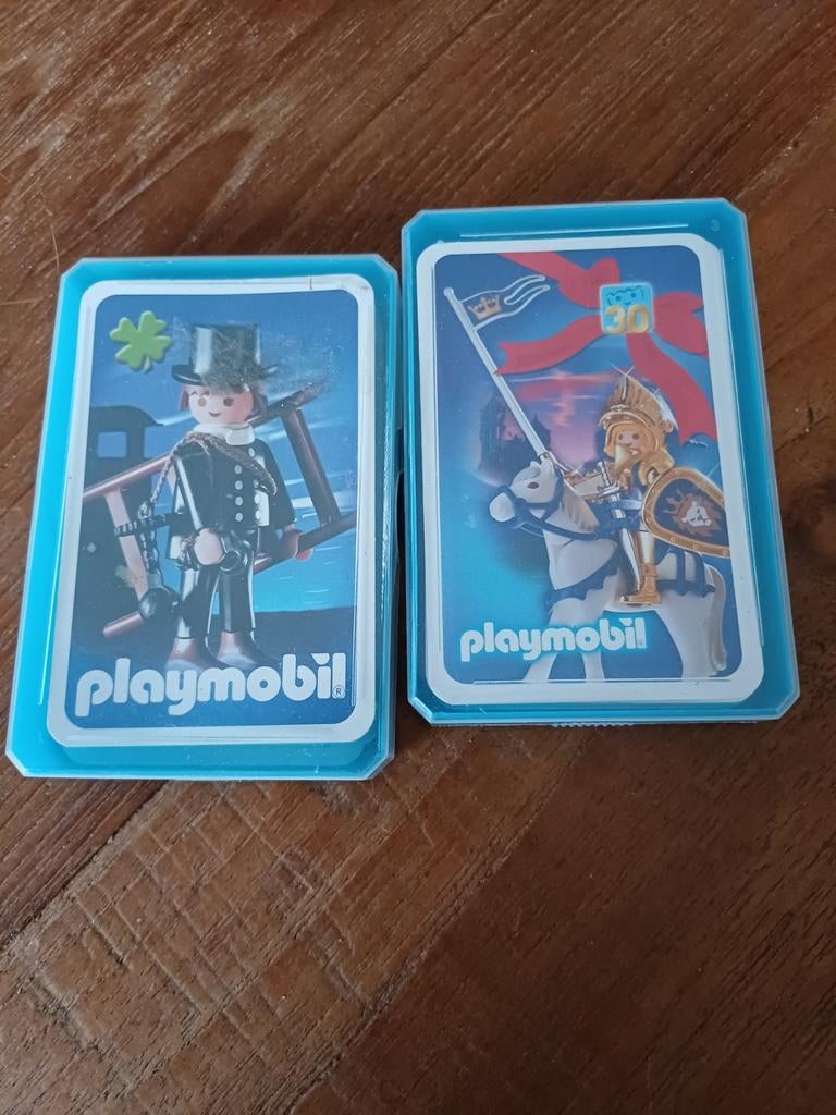 2 kwartetspellen van playmobil, Verzamelen, Speelkaarten, Jokers en Kwartetten, Ophalen of Verzenden, Zo goed als nieuw, Kwartet(ten)