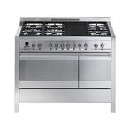 Smeg Gasfornuis met Dubbele Oven, Gebruikt, 60 cm of meer, Grill, Ophalen of Verzenden