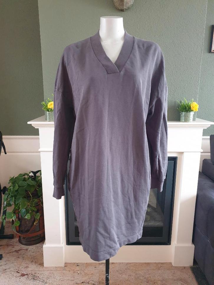 10 Days prachtige grijs taupe jurk lange trui mt 3 38 40, Kleding | Dames, Jurken, Zo goed als nieuw, Maat 38/40 (M), Grijs, Knielengte