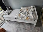 Eenpersoonsbed - bobita-Wit frame, Ophalen, 85 tot 100 cm, Zo goed als nieuw, Matras