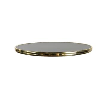 Tafelblad black siyah met messing rand beschikbaar voor biedingen